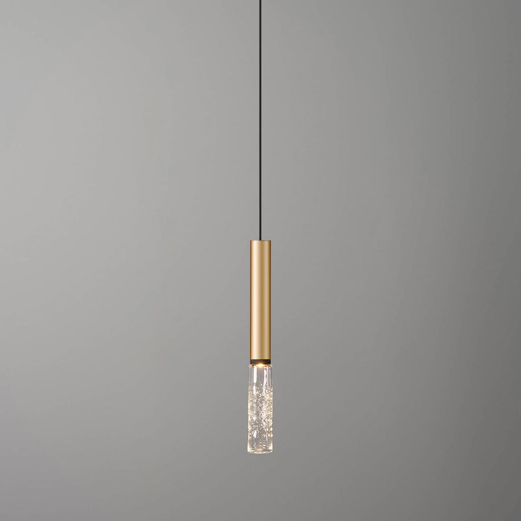 LED pendellampe Beam Stick Glass gull/glass forfra