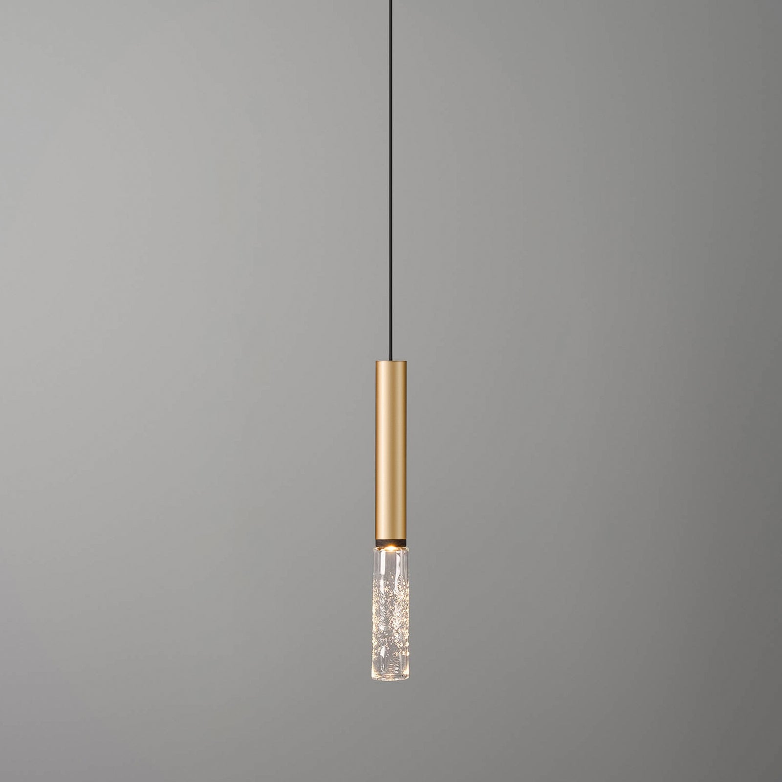LED pendellampe Beam Stick Glass gull/glass forfra
