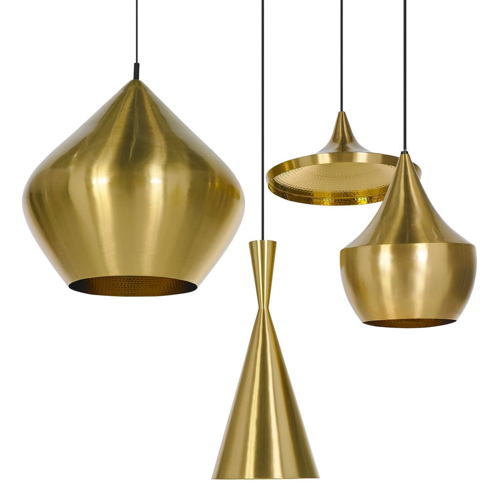 Nærbilde av LED pendellampe Beat Fat dimbar messing Ø24 cm - Tom Dixon