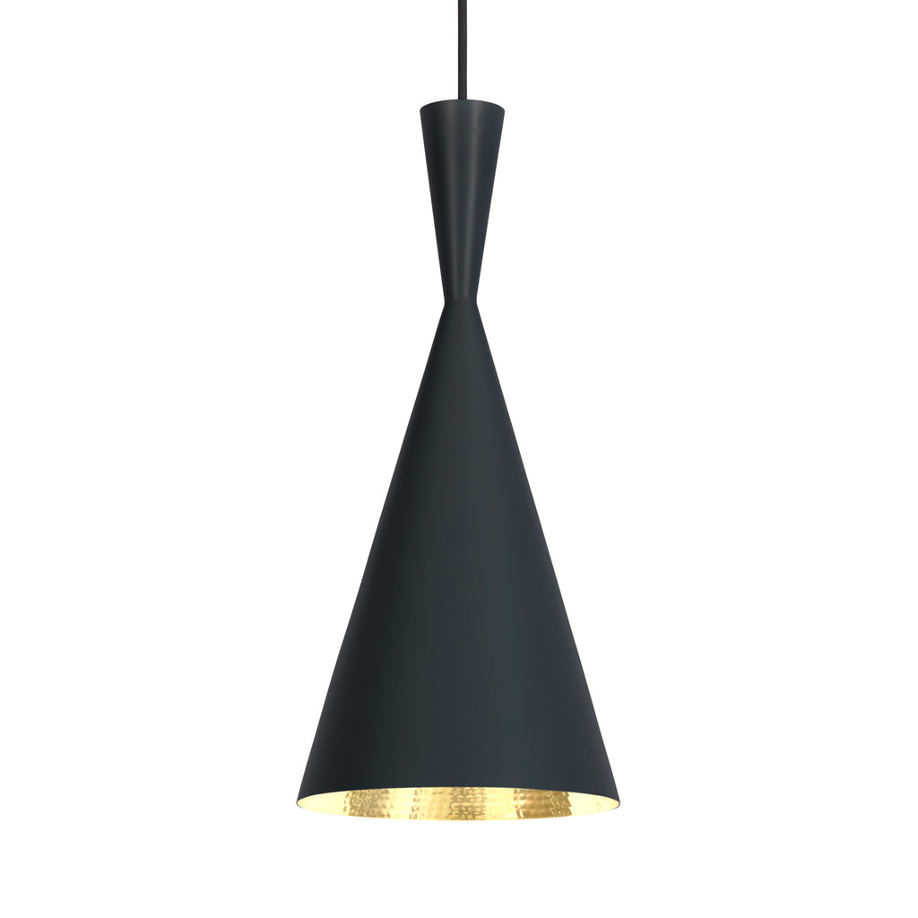 LED pendellampe Beat Tall dimbar messing svart bakside
