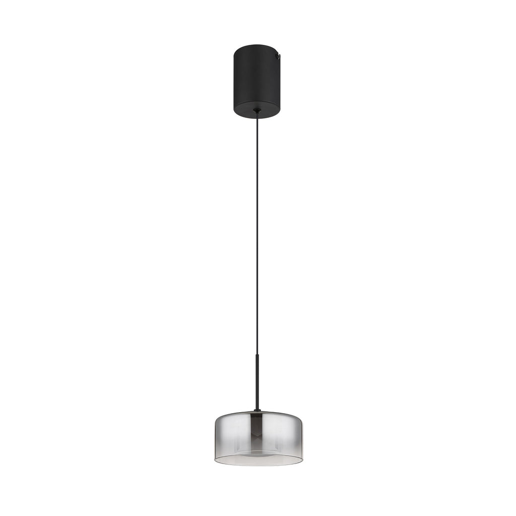 LED pendellampe Belinda røykgrå glass detalj