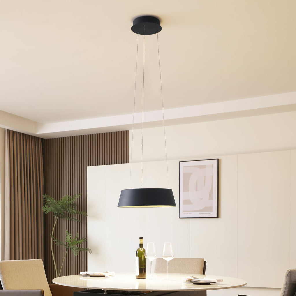LED pendellampe Belsar svart/gull aluminium bakside