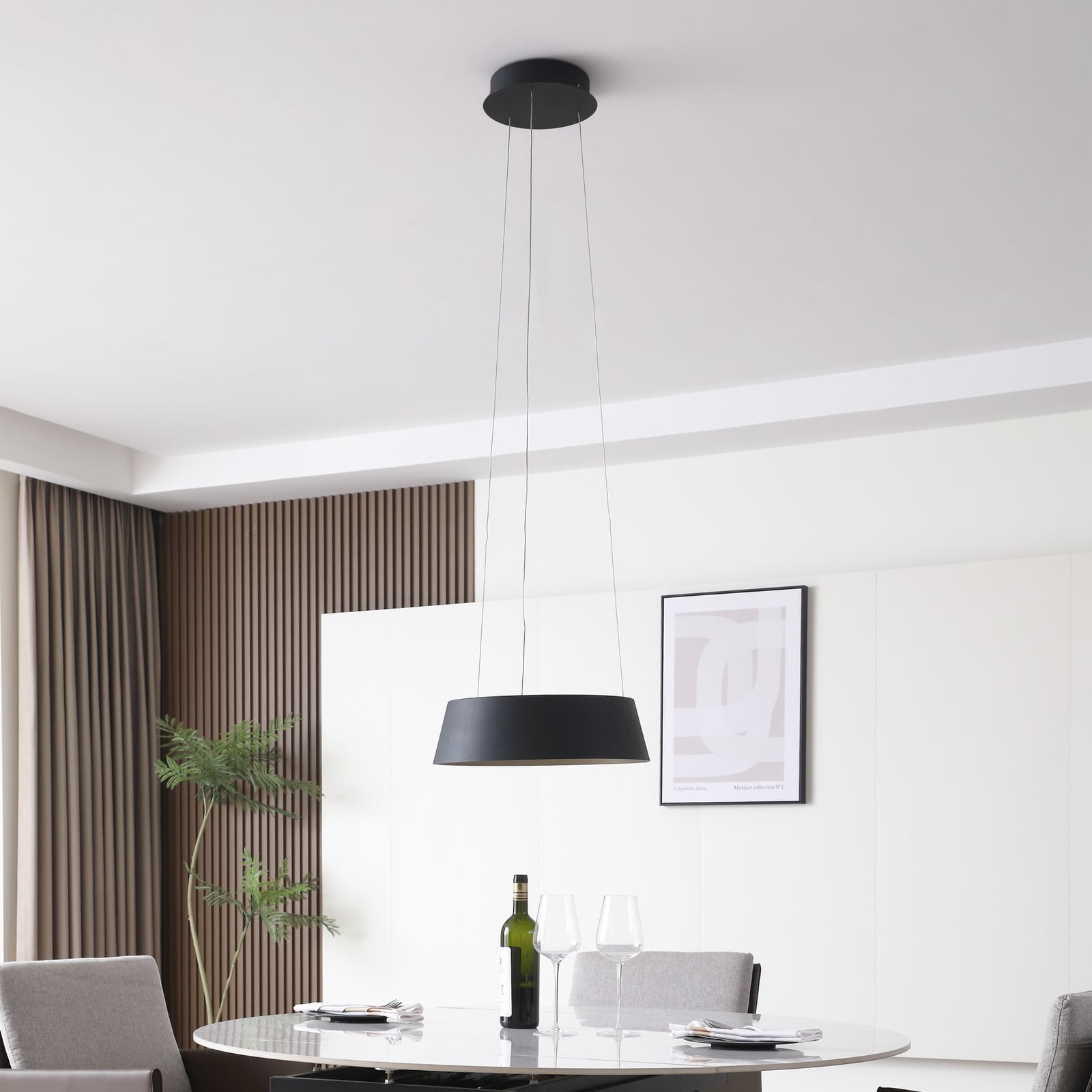 LED pendellampe Belsar svart/gull aluminium detalj
