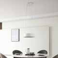 LED pendellampe Belsar dimbar hvit aluminium CCT Ø36 cm forfra