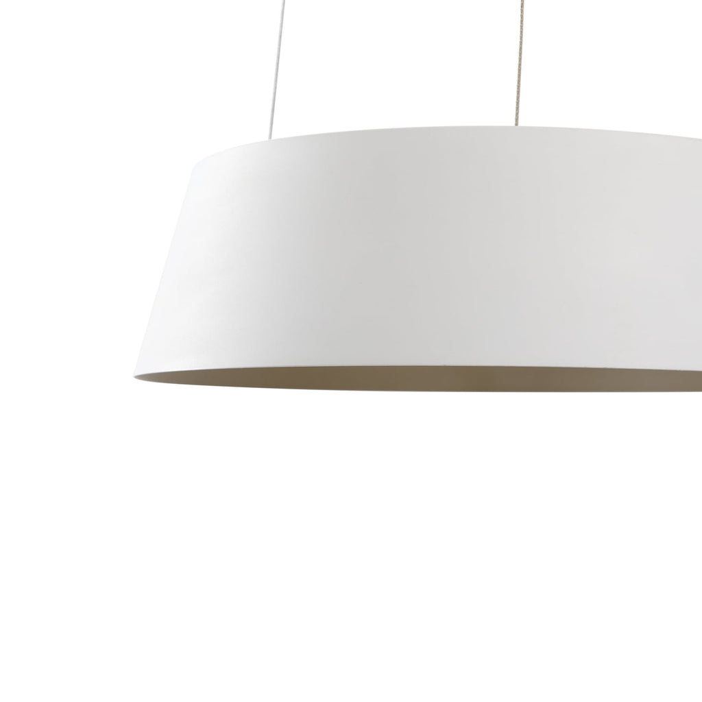 Nærbilde av LED pendellampe Belsar dimbar hvit aluminium CCT Ø36 cm