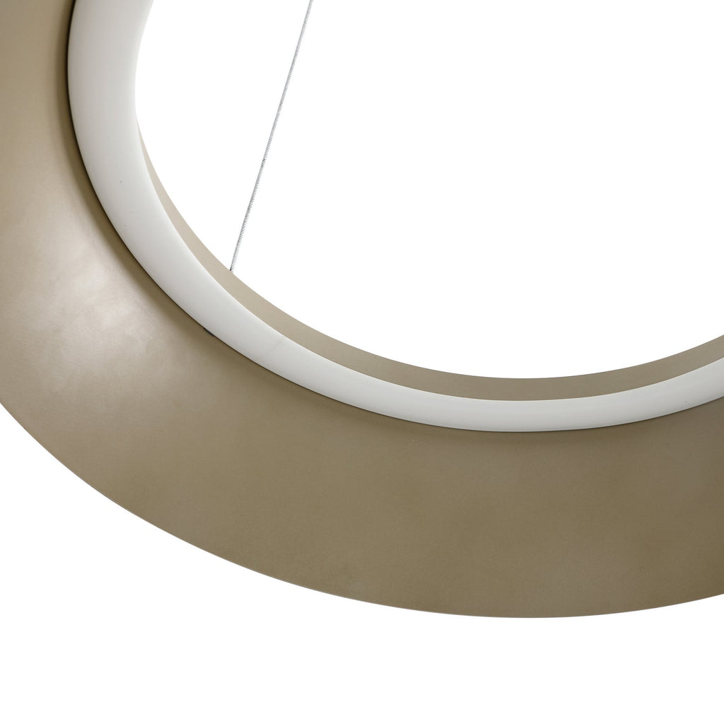LED pendellampe Belsar svart/gull aluminium i bruk