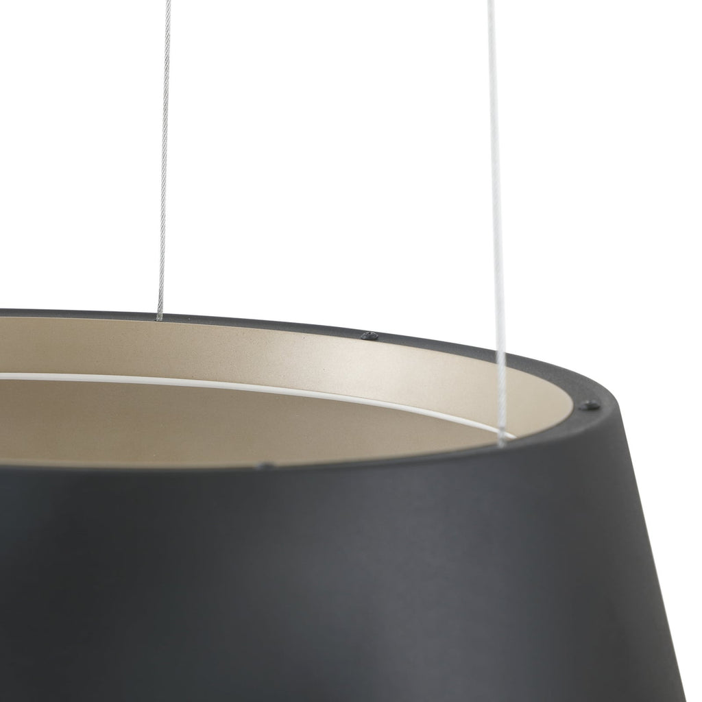 LED pendellampe Belsar svart/gull aluminium oppheng