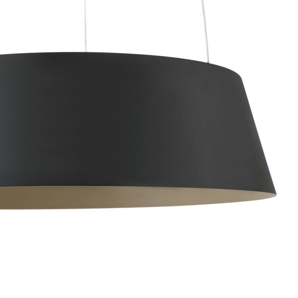 LED pendellampe Belsar svart/gull aluminium side