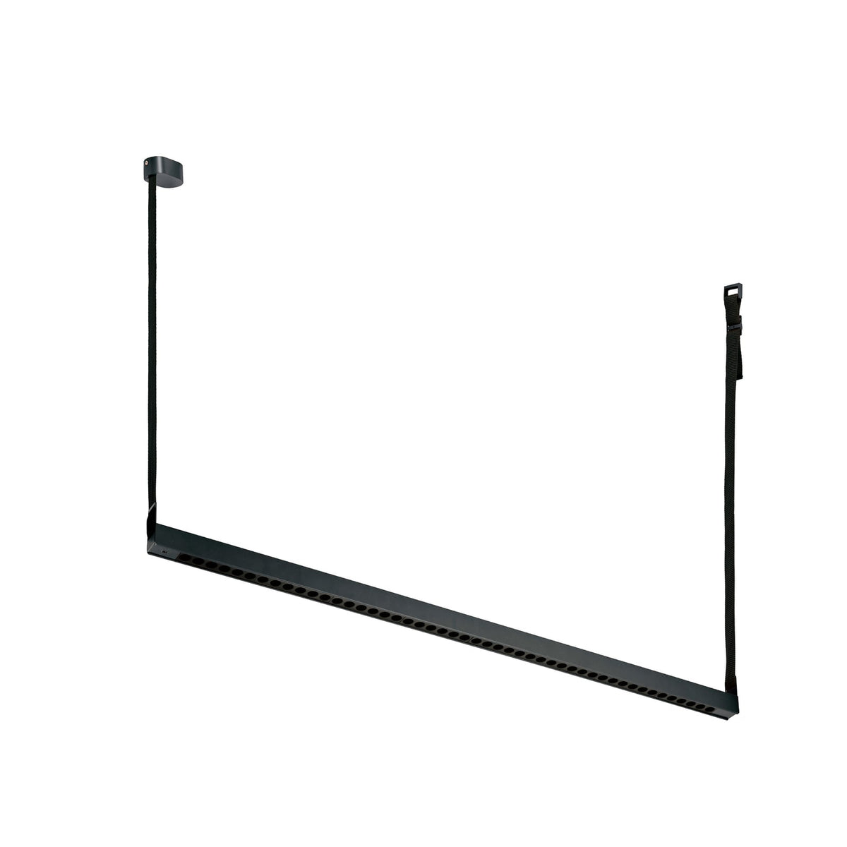 LED pendellampe Belto dimbar aluminium 130 cm svart forfra