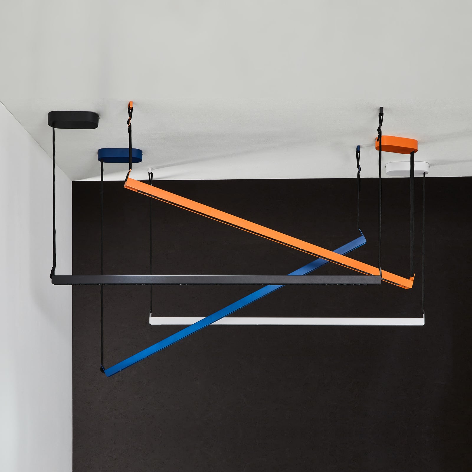 LED pendellampe Belto orange aluminium 130 cm med dimmer