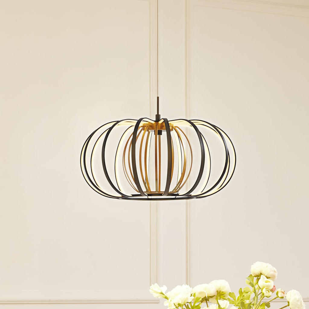 LED pendellampe Birger svart/gull forfra