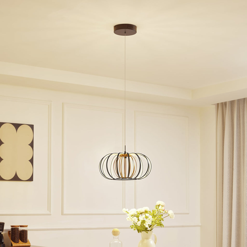 LED pendellampe Birger svart/gull bakside