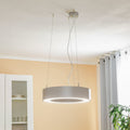 LED pendellampe Biro Circle opp/ned DALI Ø45 cm sølv front