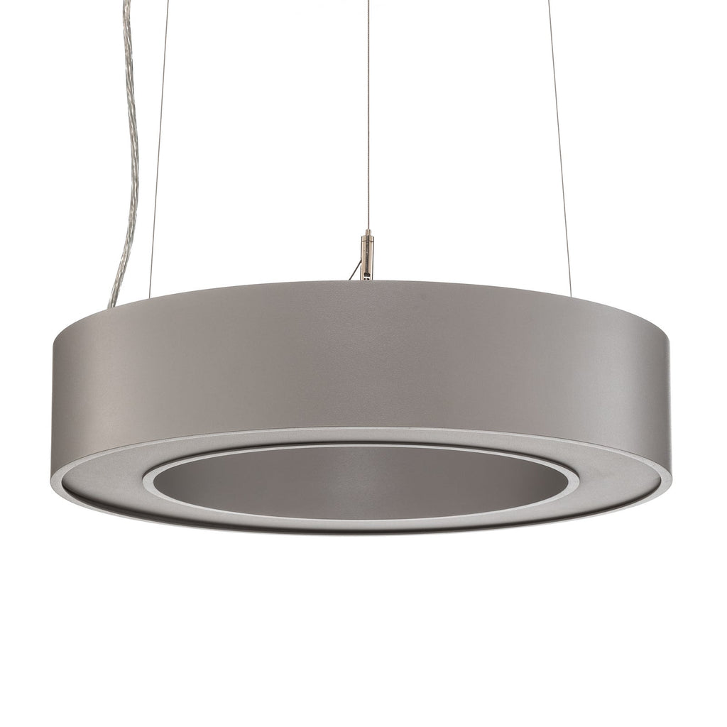 LED pendellampe Biro Circle opp/ned DALI Ø45 cm sølv nærbilde