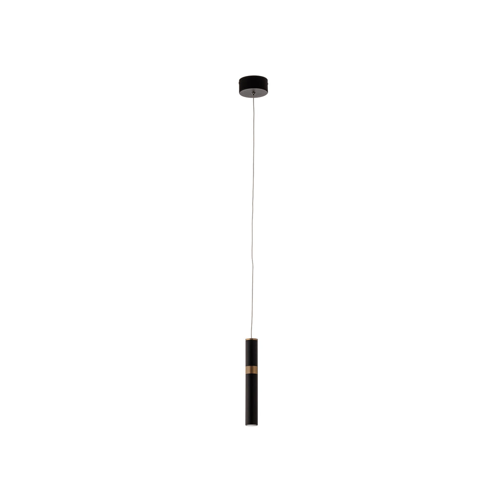 LED pendellampe Bjarko svart/messing montert i tak
