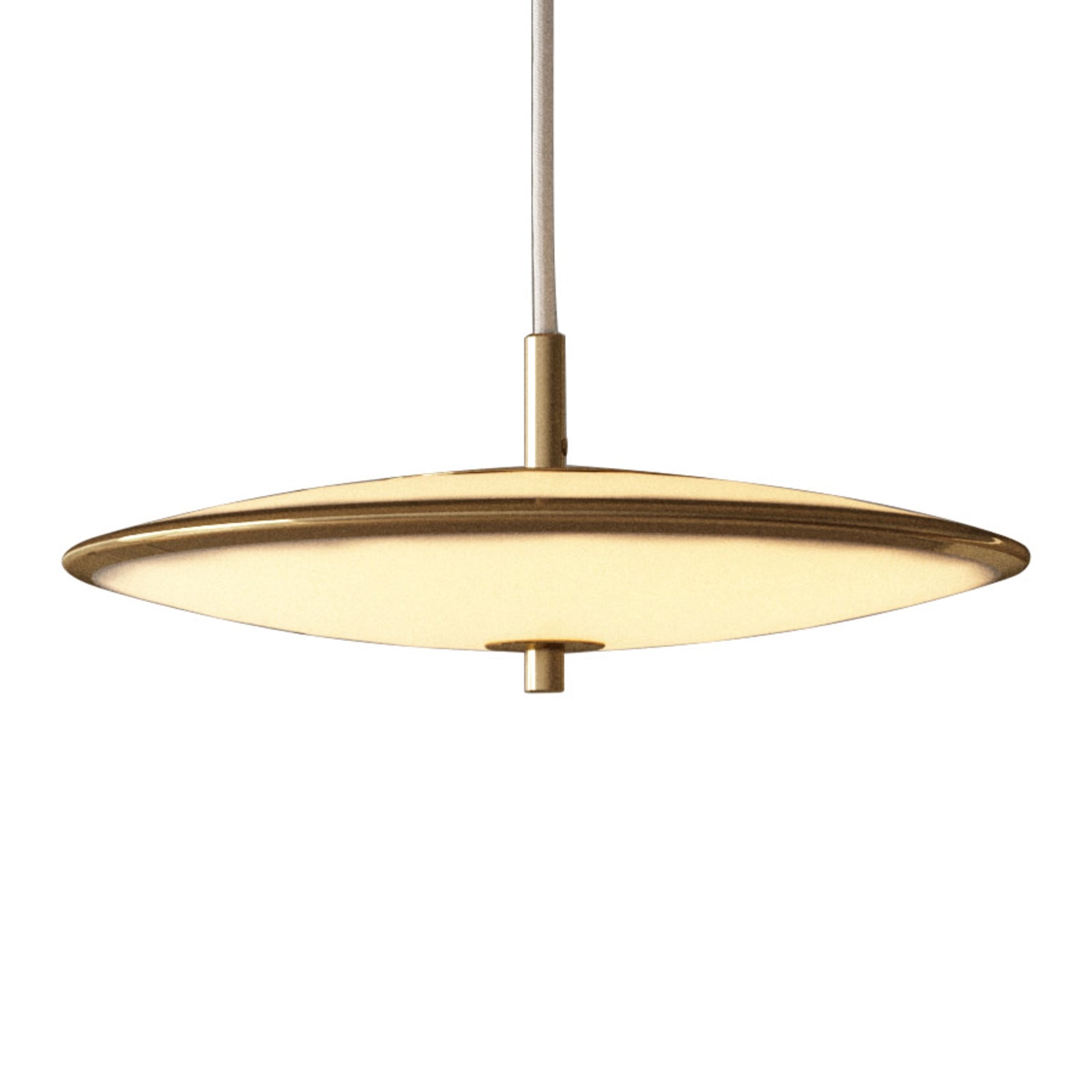 LED pendellampe Blanche dimbar messing/hvit Ø32 cm detalj