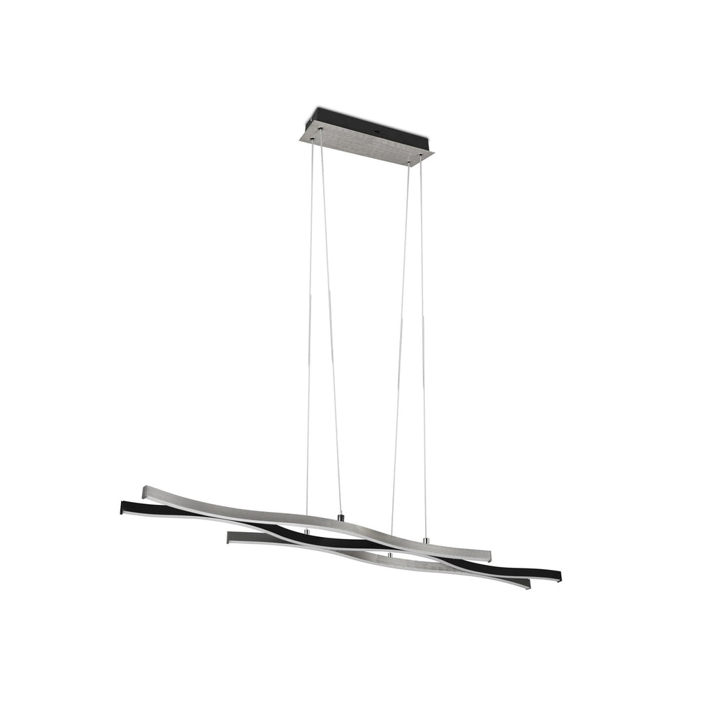 Detalj av LED pendellampe Blaze CCT dimbar aluminium 107,5 cm