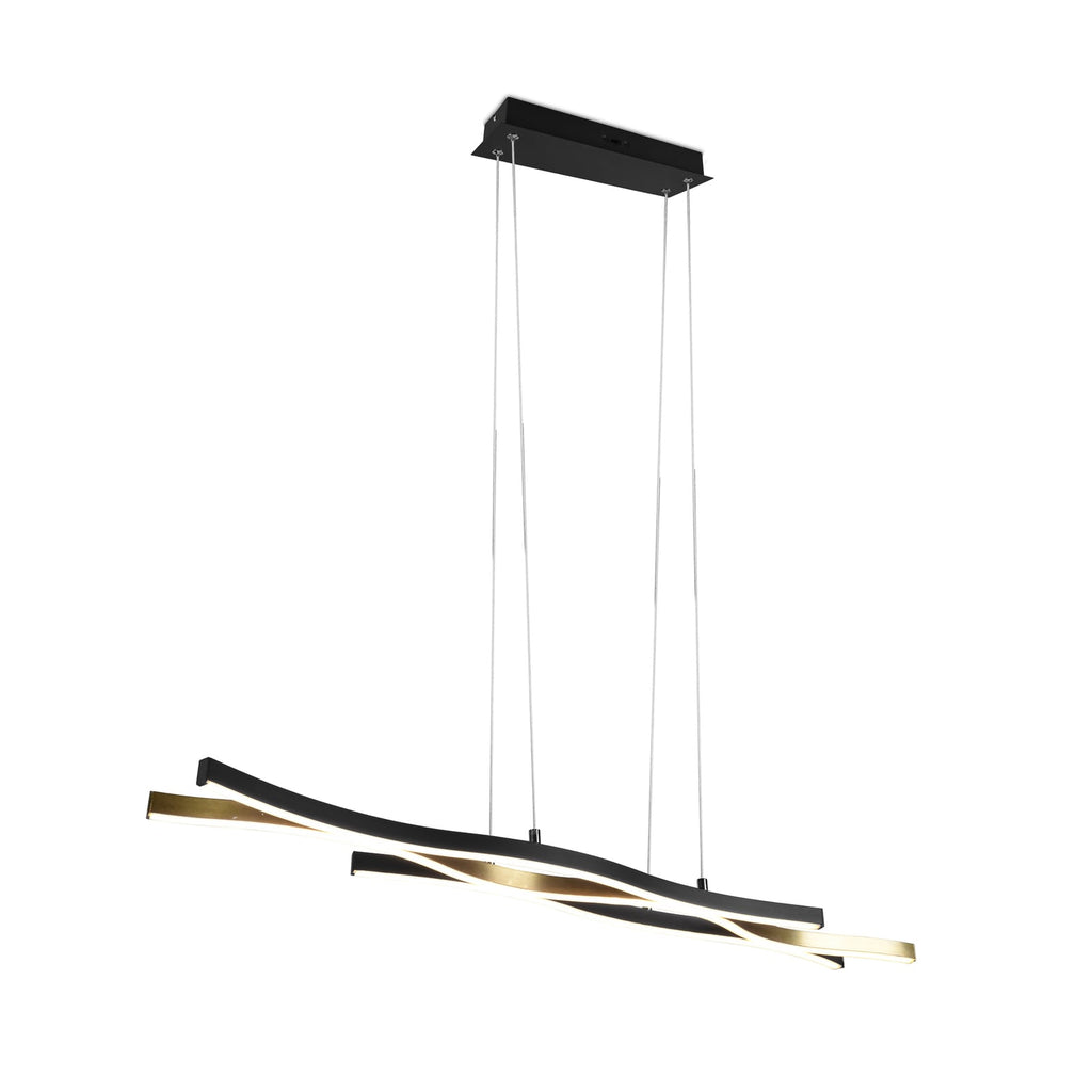 LED pendellampe Blaze CCT dimbar messing/svart 107 cm bakside
