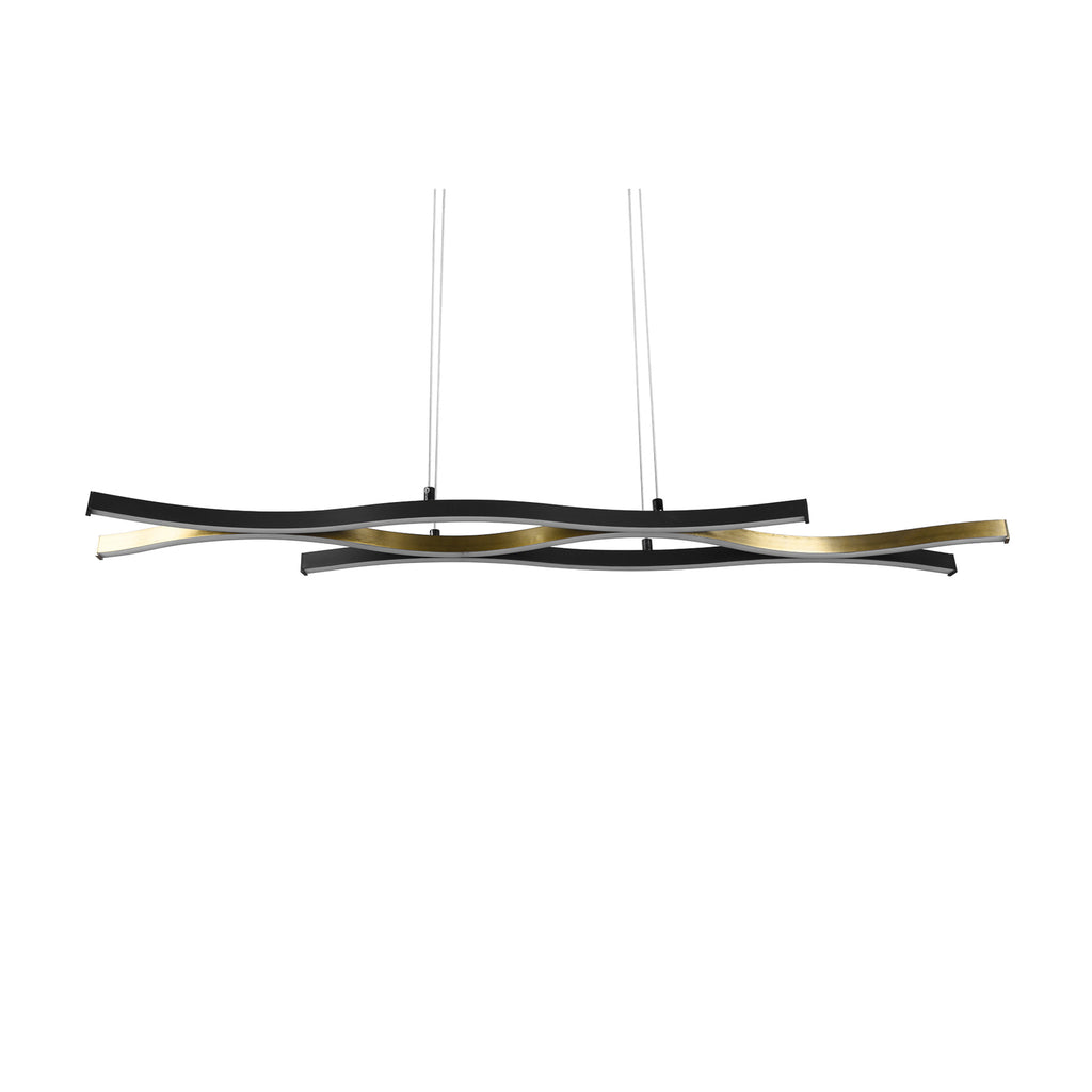 LED pendellampe Blaze CCT dimbar messing/svart 107 cm montert