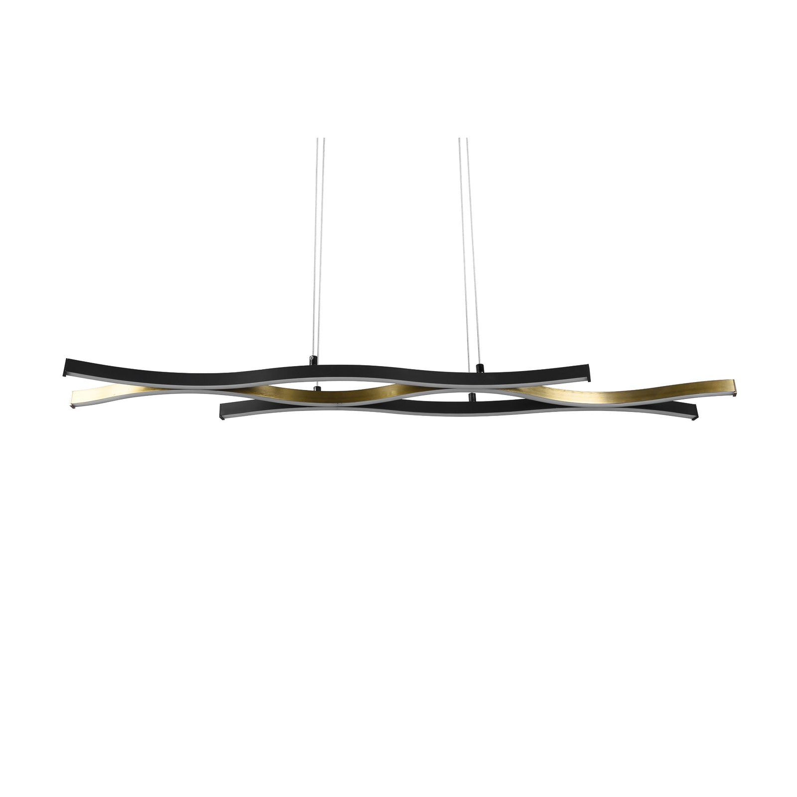 LED pendellampe Blaze CCT dimbar messing/svart 107 cm montert