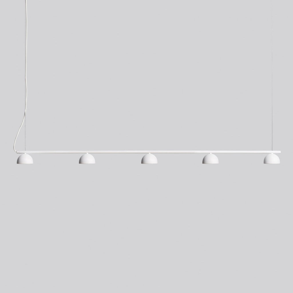 LED pendellampe Blush 5-lys hvit stål 150 cm dimbar montert på vegg