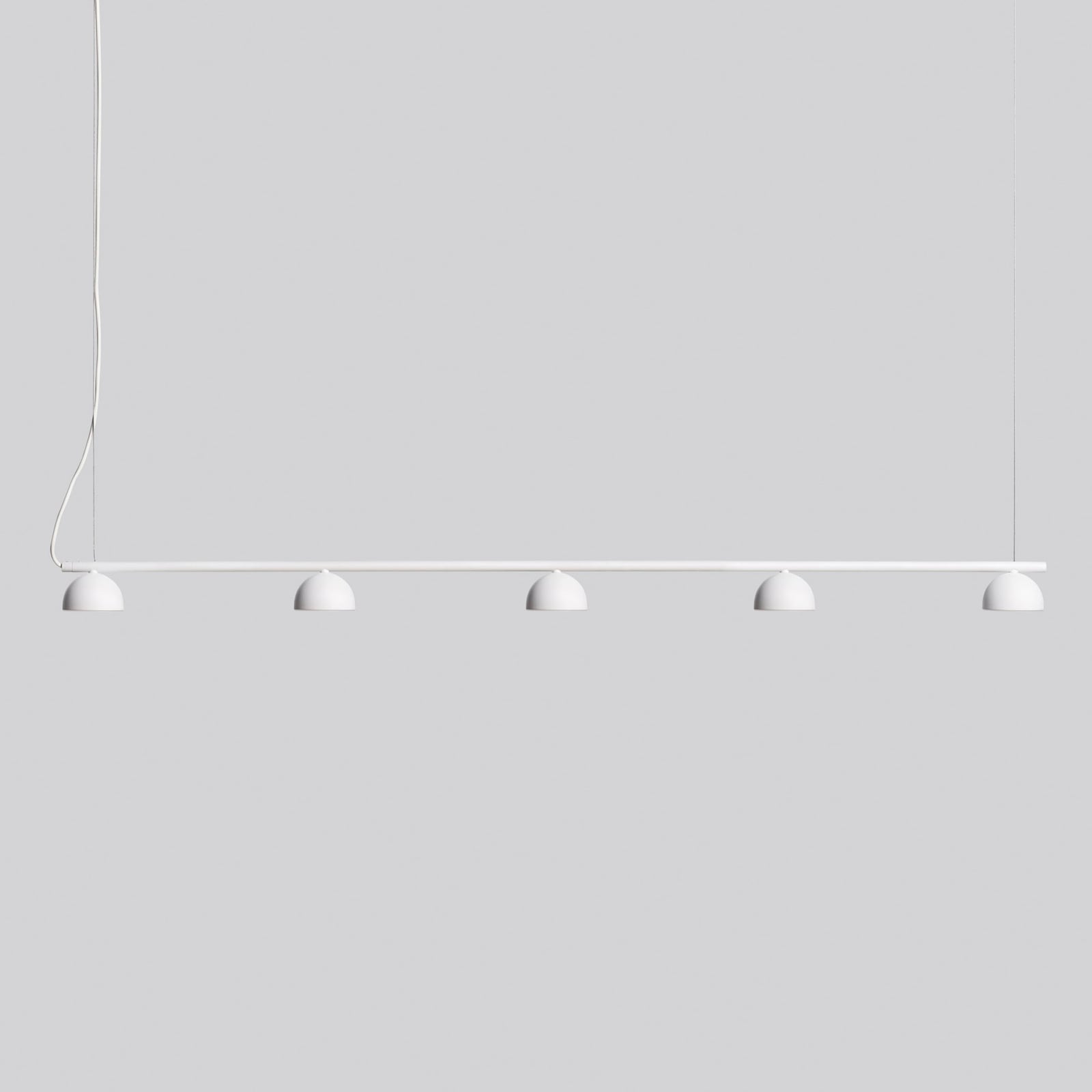 LED pendellampe Blush 5-lys hvit stål 150 cm dimbar montert på vegg