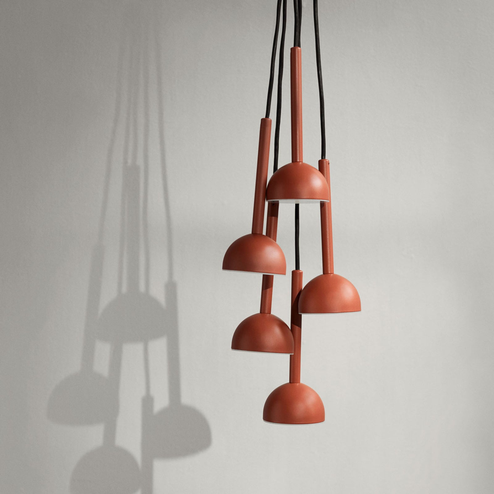 LED pendellampe Blush dimbar rustfarget nærbilde