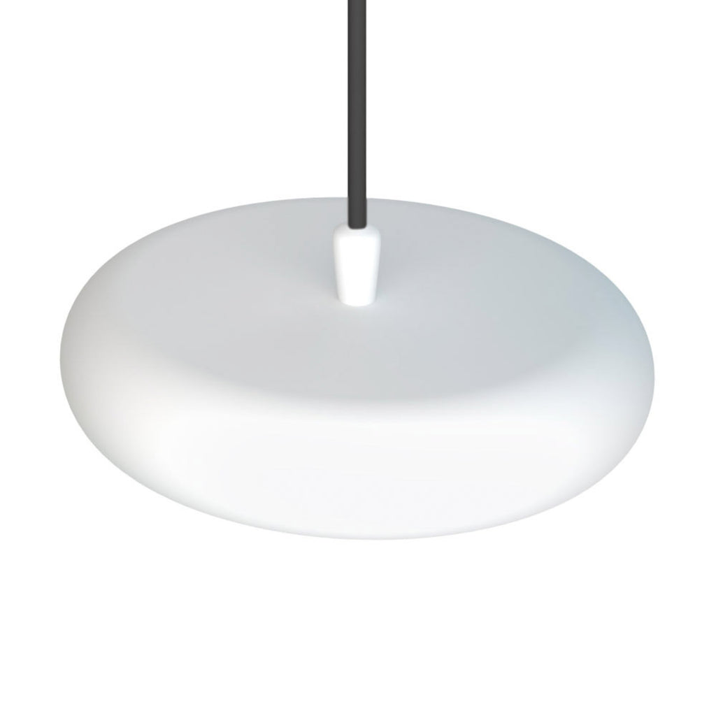 LED pendellampe Boina dimbar stål hvit Ø19 cm forfra