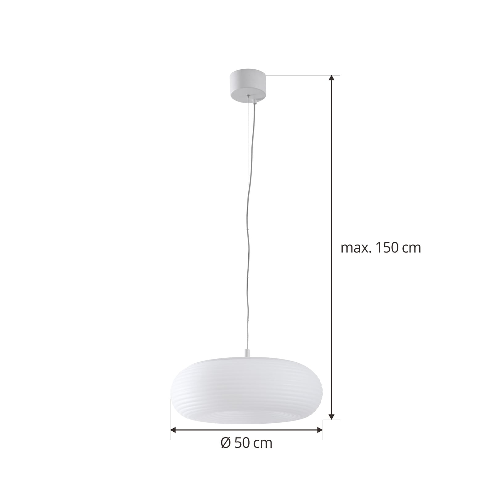 Nærbilde av LED pendellampe Bolti dimbar RGBW CCT Ø50 cm Tuya