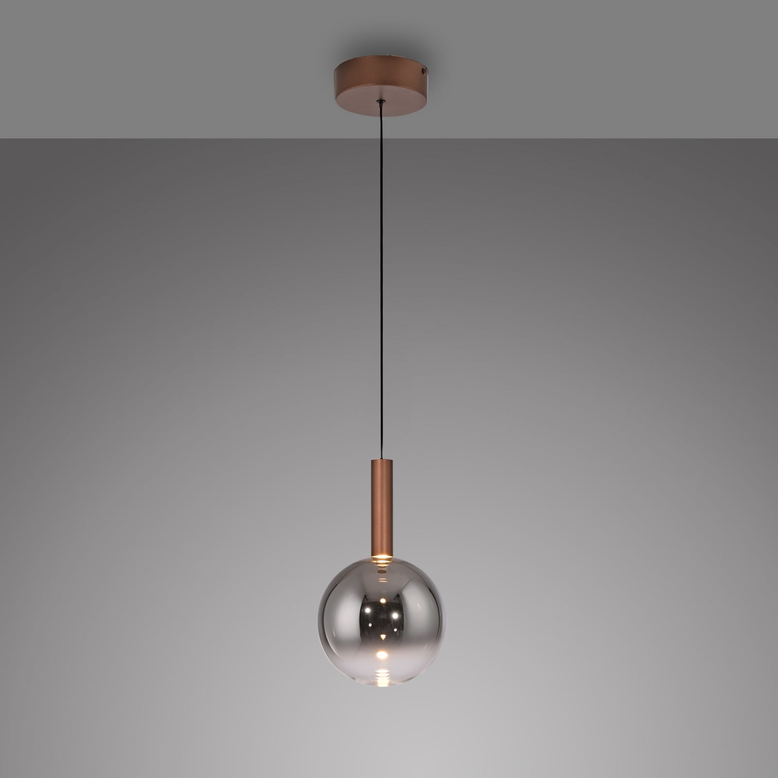 LED pendellampe Bowl glass Ø20 cm dimbar varmhvit - Paul Neuhaus nærbilde av lampe