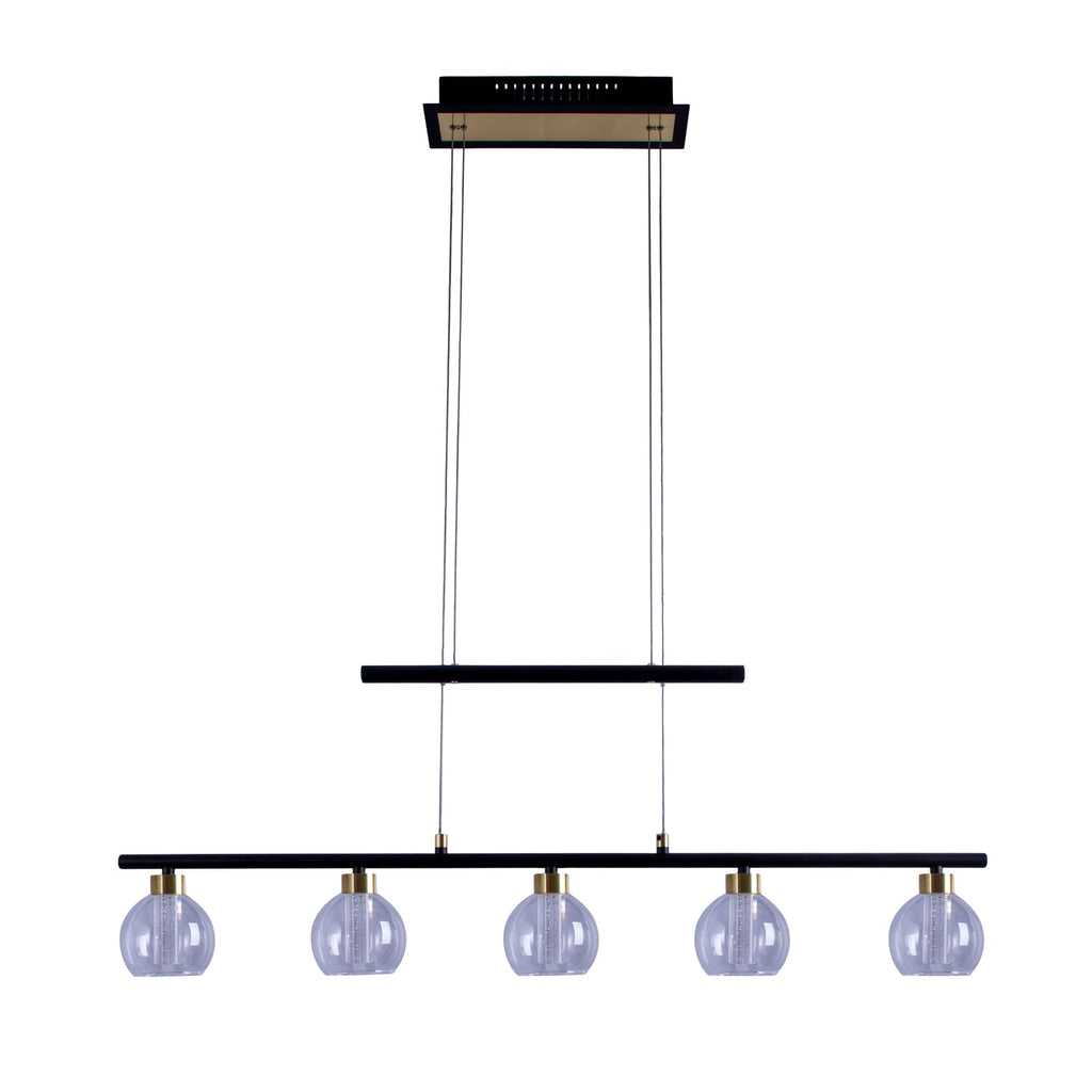 LED pendellampe Brass 5-lys montert i stue