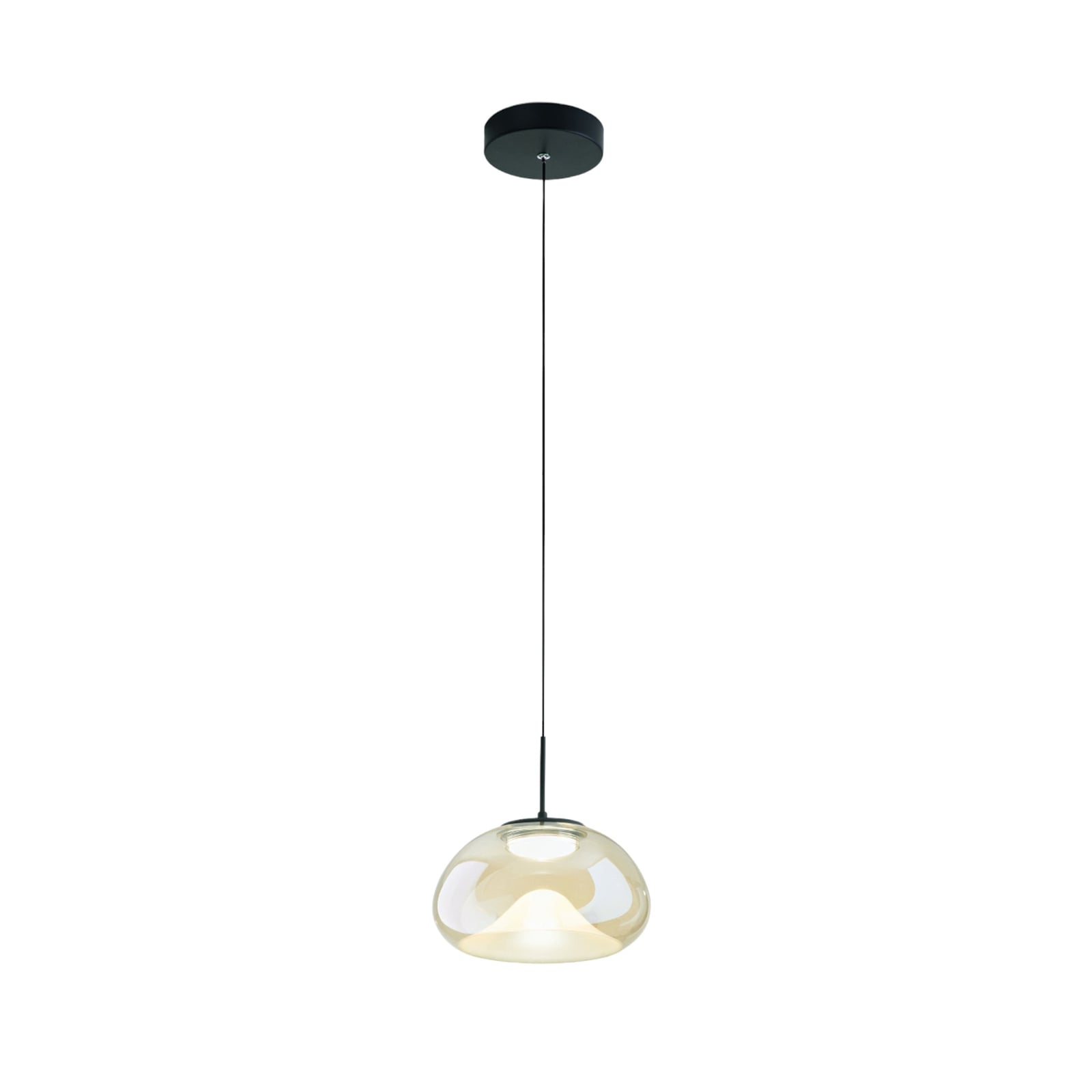 LED pendellampe Brena dimbar CCT glass Ø22 cm forfra