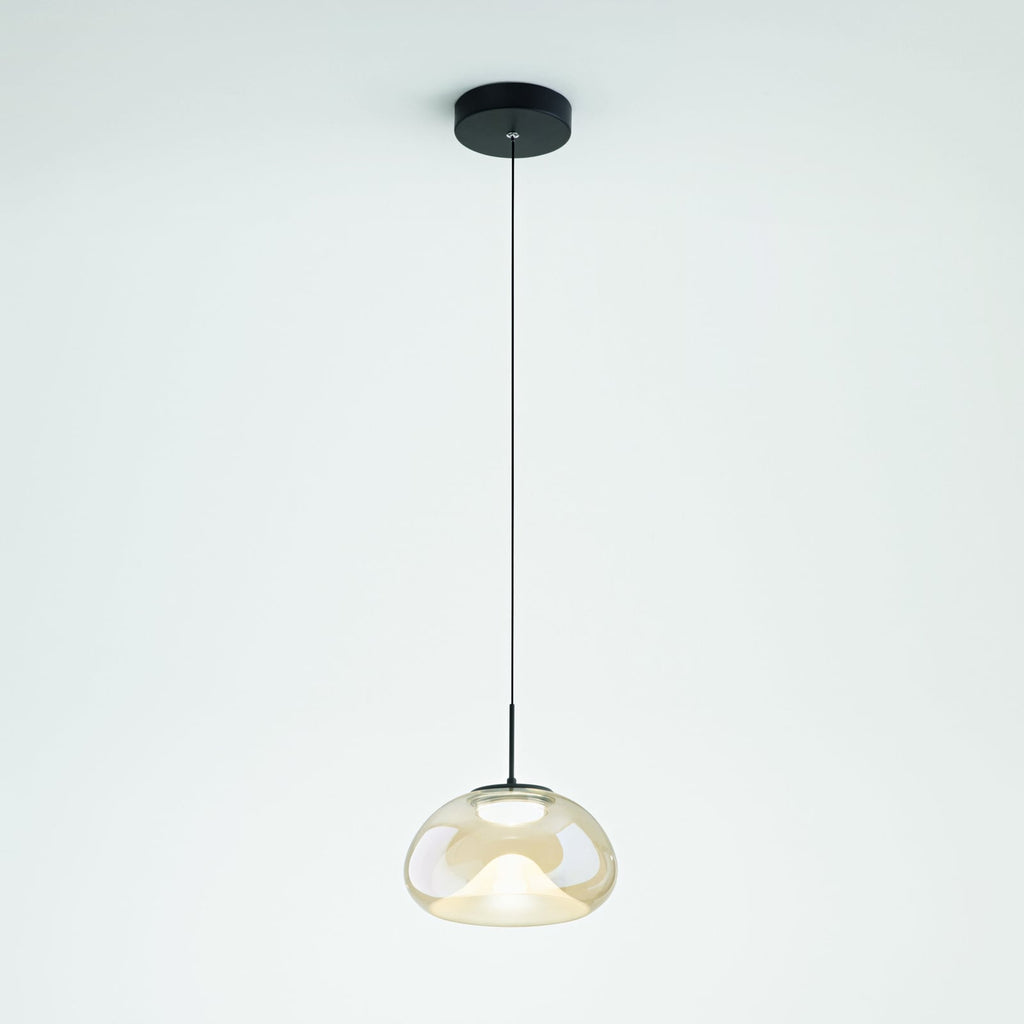 LED pendellampe Brena dimbar CCT glass Ø22 cm detalj