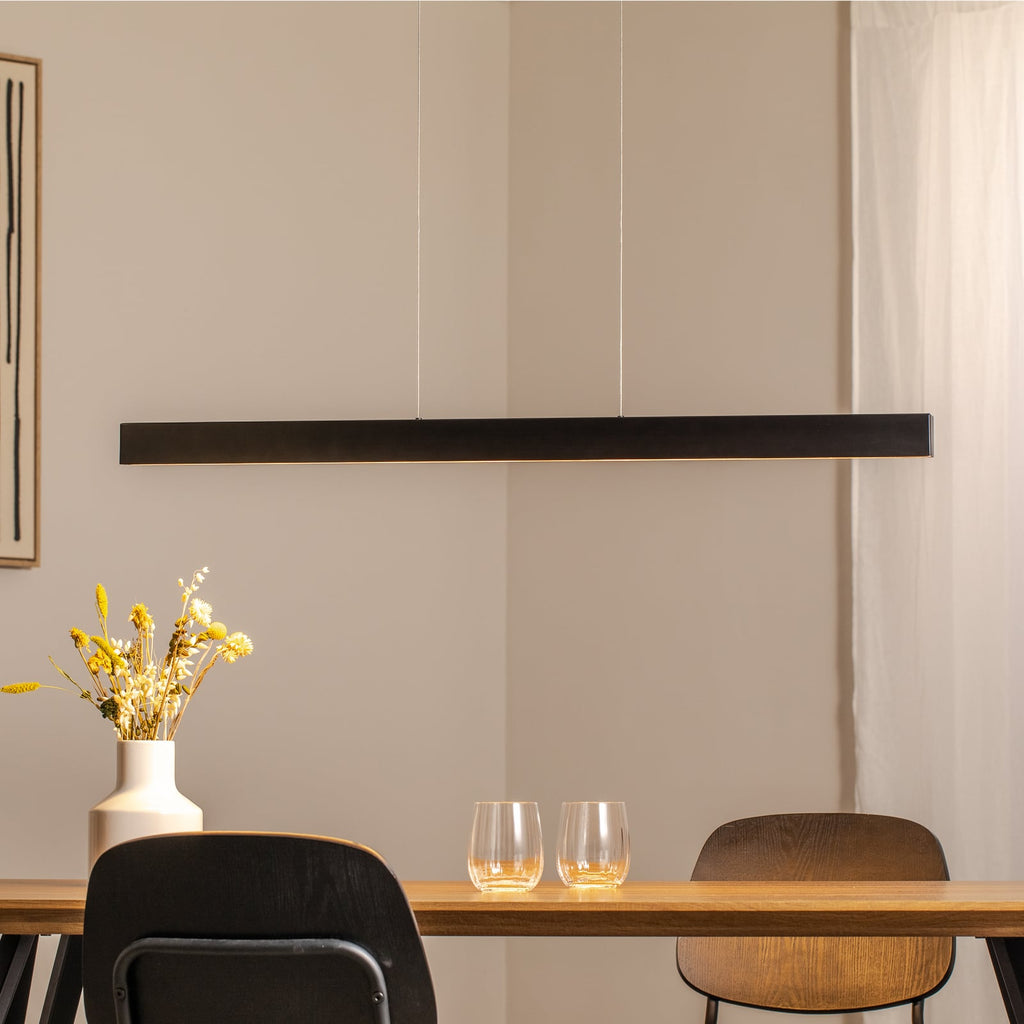 LED pendellampe Broll antrasitt stål 100 cm forfra