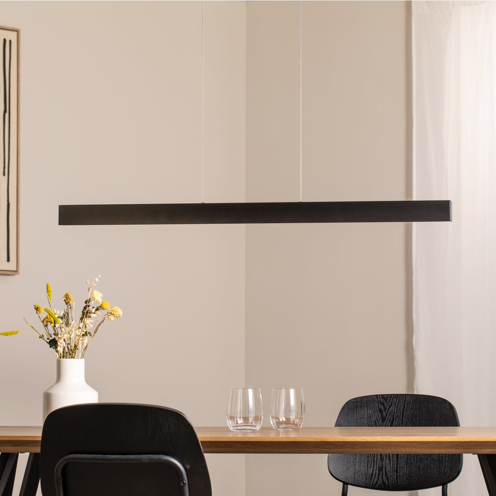 LED pendellampe Broll antrasitt stål 100 cm bakside
