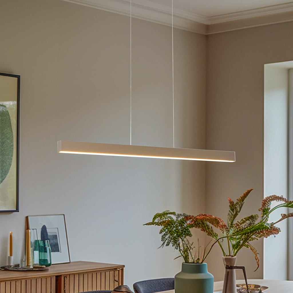 LED pendellampe Broll kremhvit stål forfra
