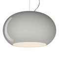 LED pendellampe Buds 2 munnblåst glass grå forfra