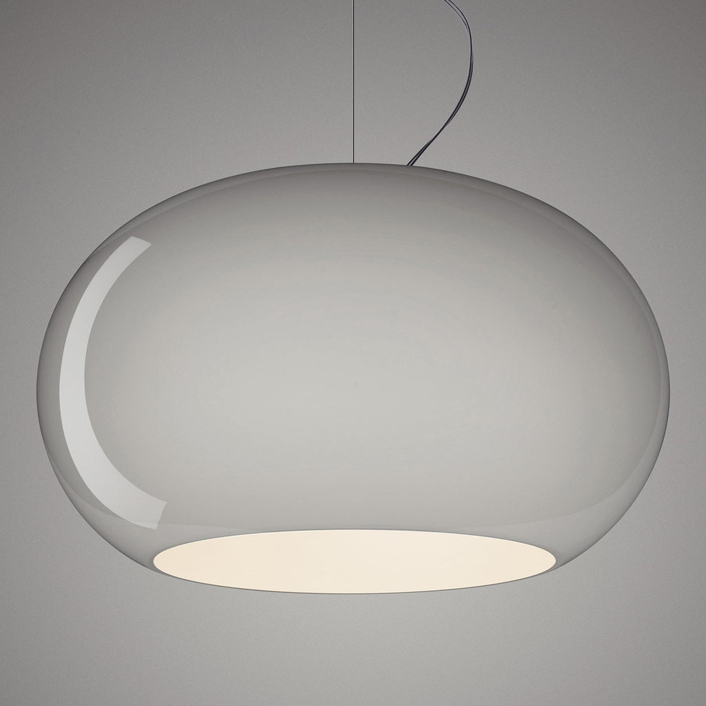 LED pendellampe Buds 2 munnblåst glass grå detalj av glasskjerm