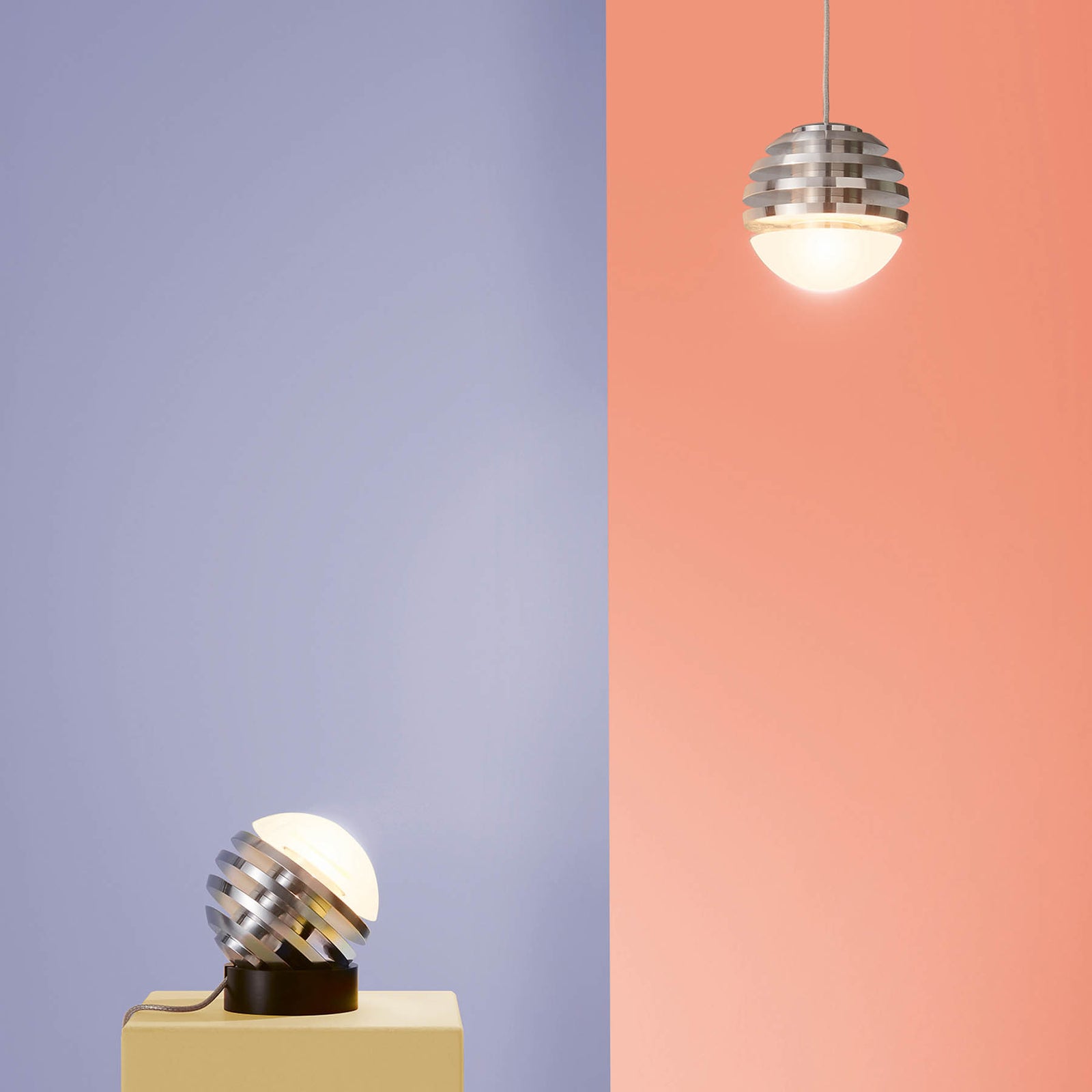 LED pendellampe Bulo Micro dimbar aluminium Ø12,5 cm nærbilde av glasskjerm