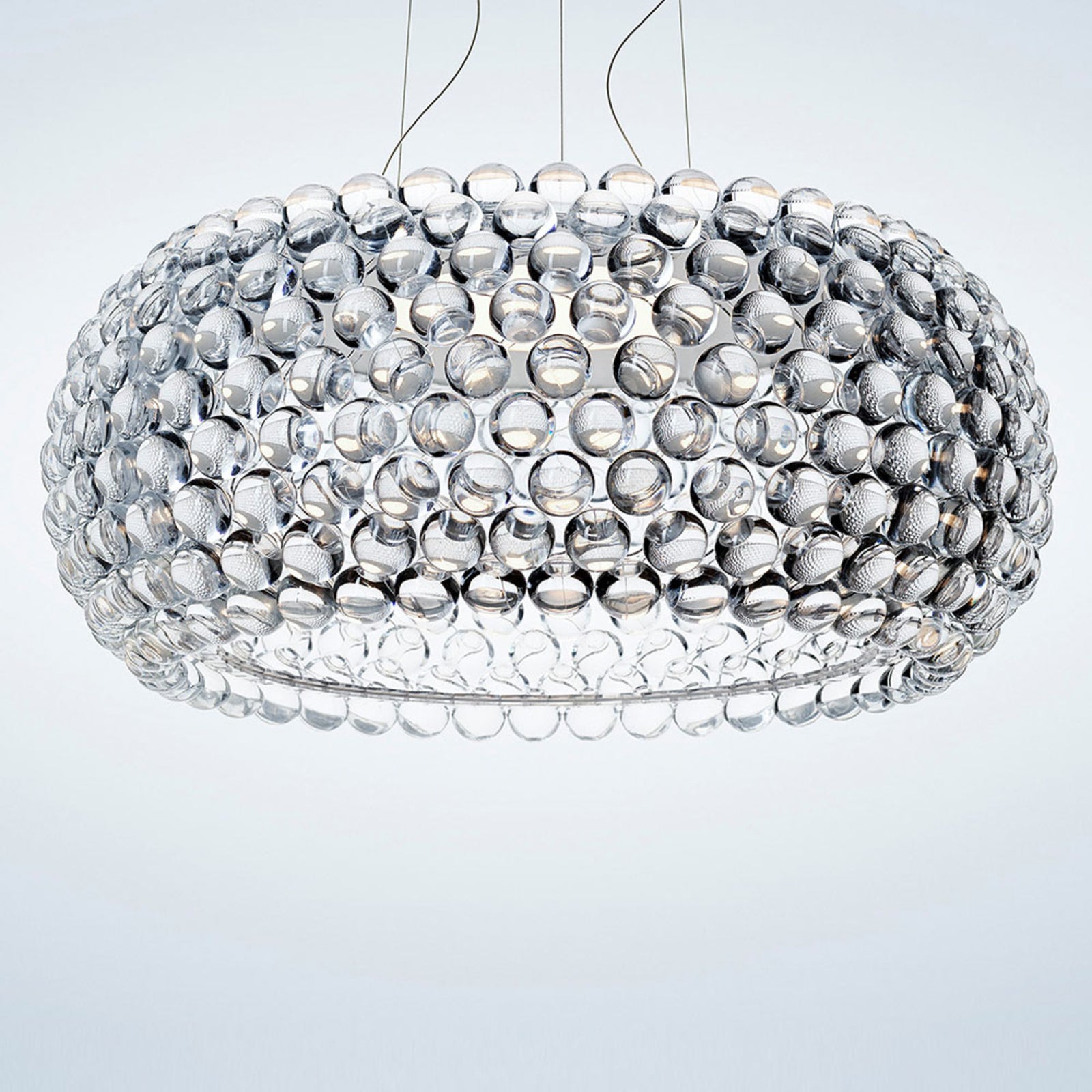LED pendellampe Caboche Plus Grande transparent bakside