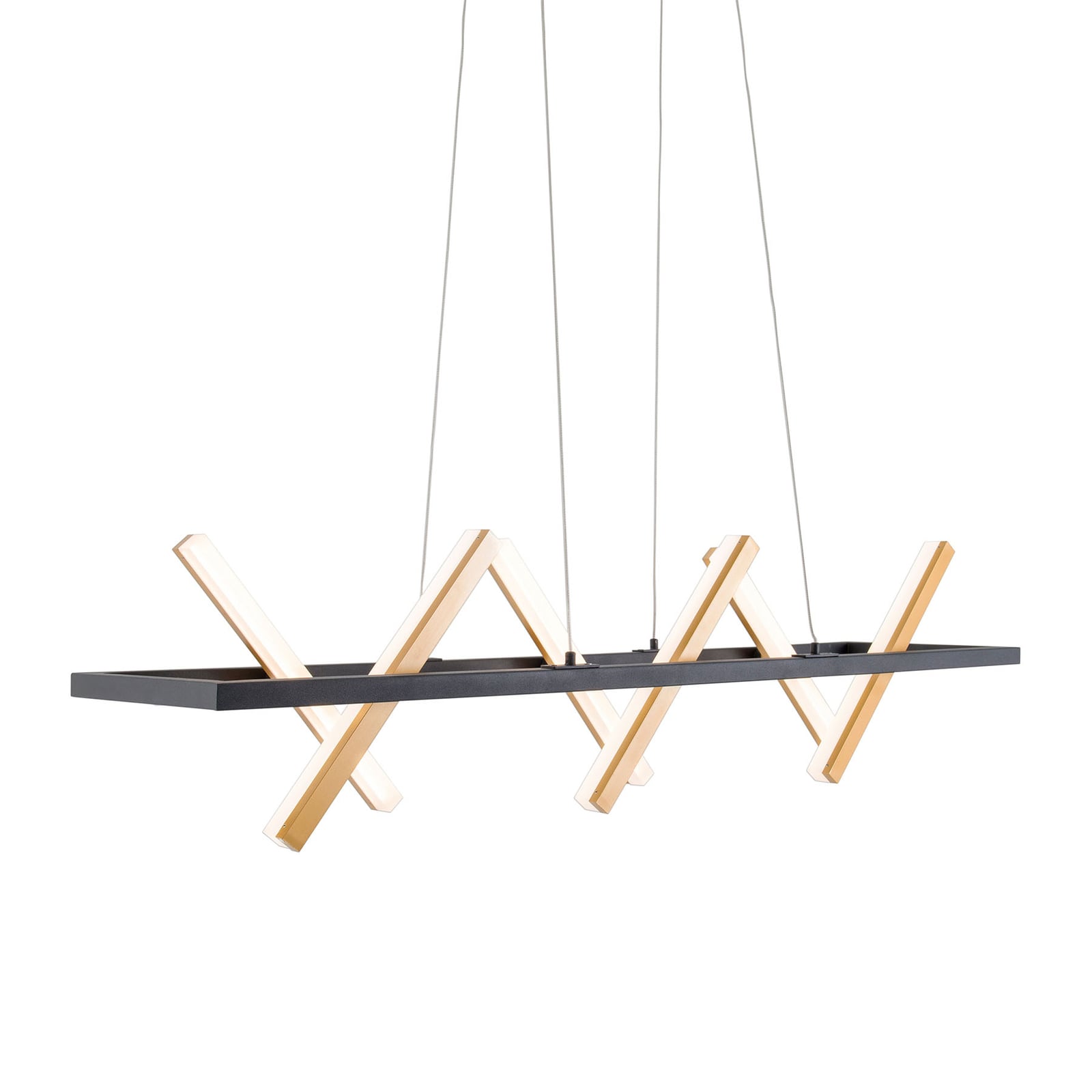 LED pendellampe Cadice svart/gull aluminium 100 cm 3000K bakside