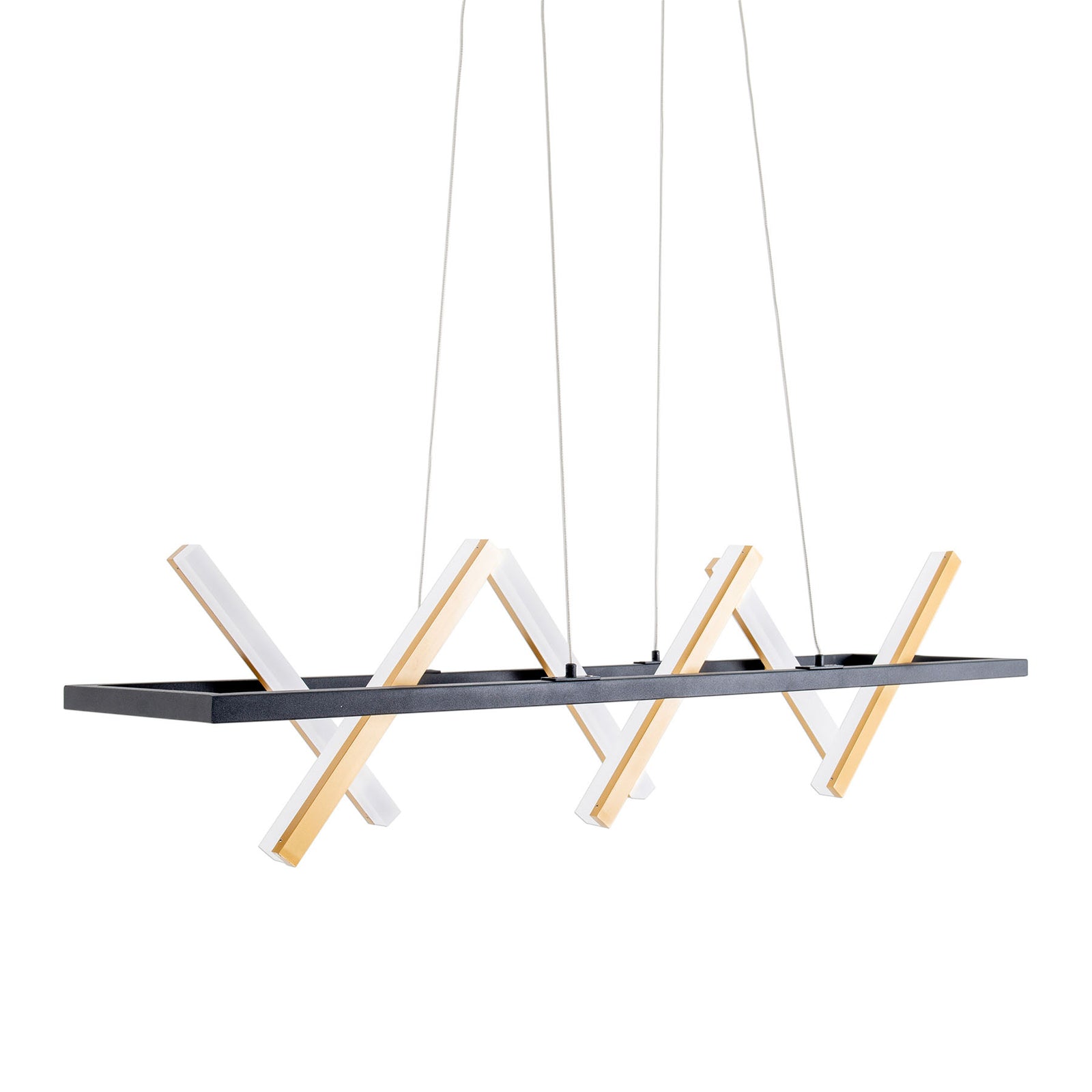 LED pendellampe Cadice svart/gull aluminium 100 cm 3000K detalj