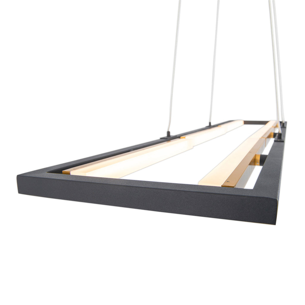LED pendellampe Cadice svart/gull aluminium 100 cm 3000K side