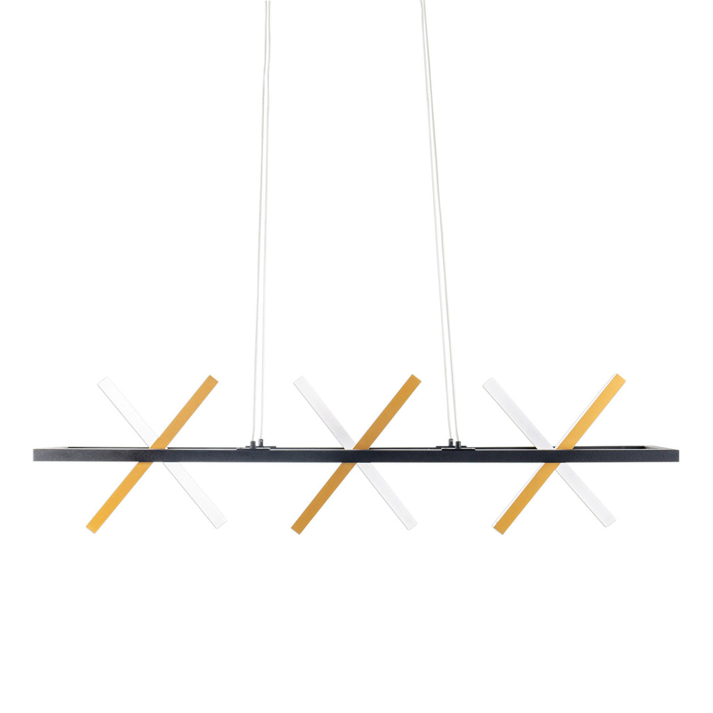 LED pendellampe Cadice svart/gull aluminium 100 cm 3000K oppheng