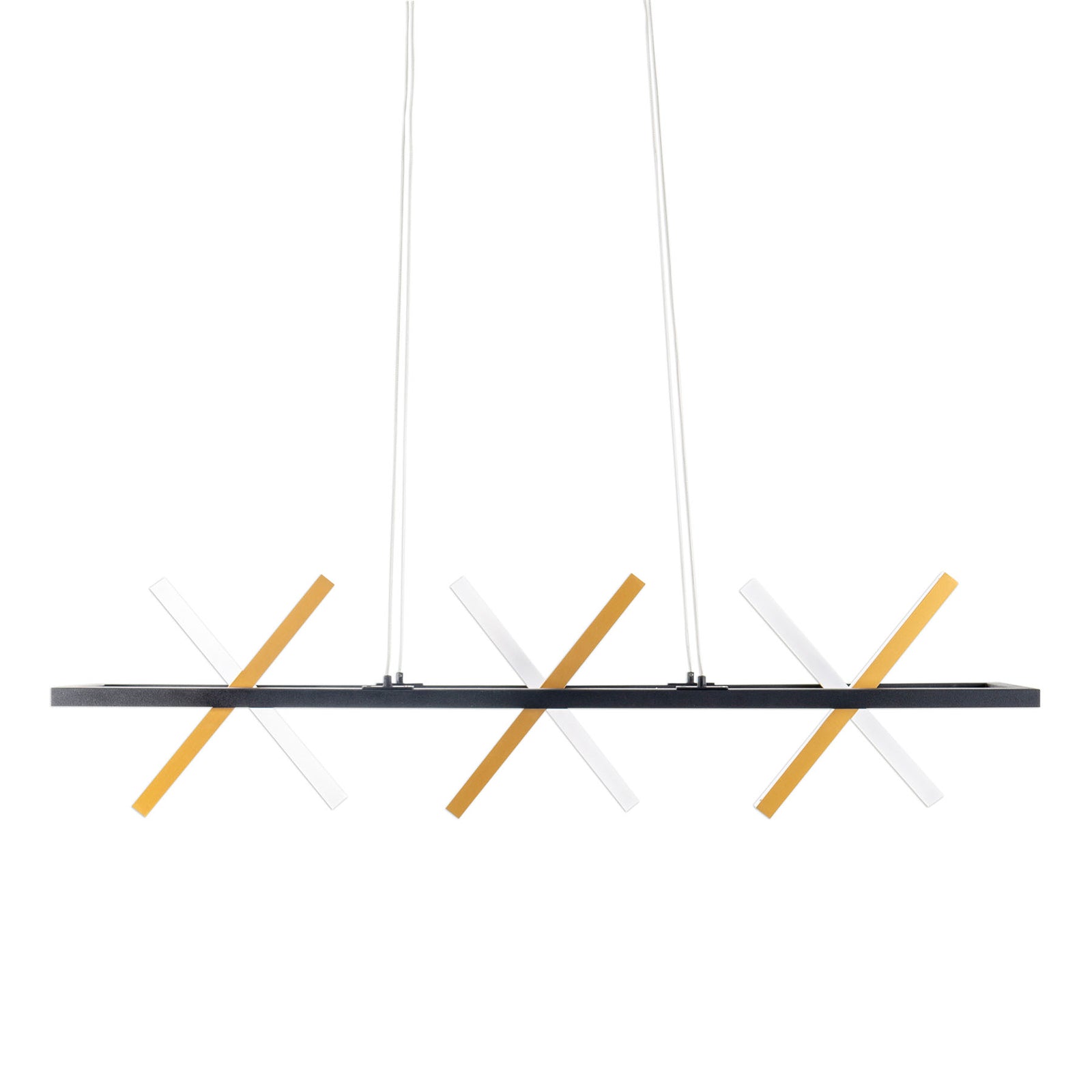 LED pendellampe Cadice svart/gull aluminium 100 cm 3000K oppheng