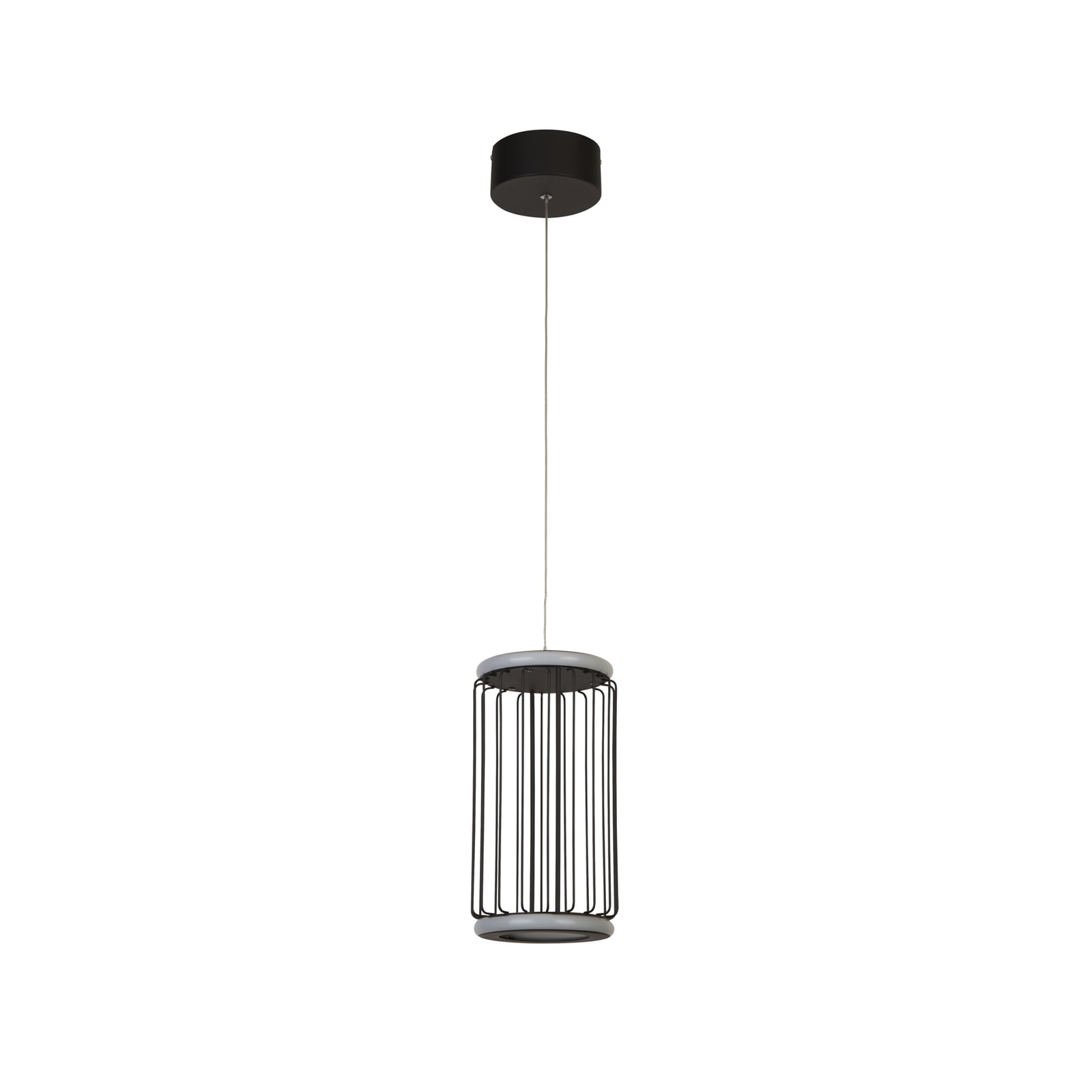 LED pendellampe Cage svart aluminium bakside