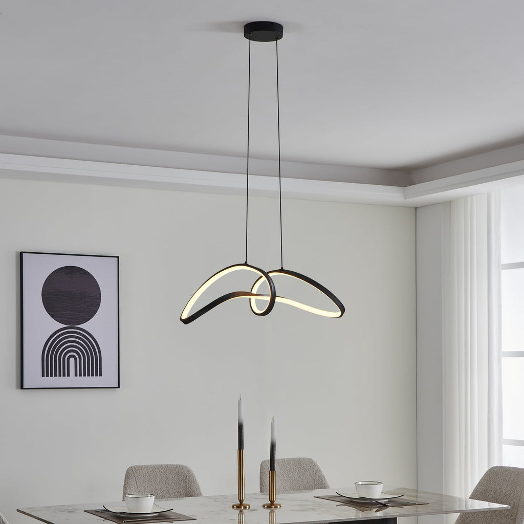 LED pendellampe Calarossa-Z svart aluminium bakside