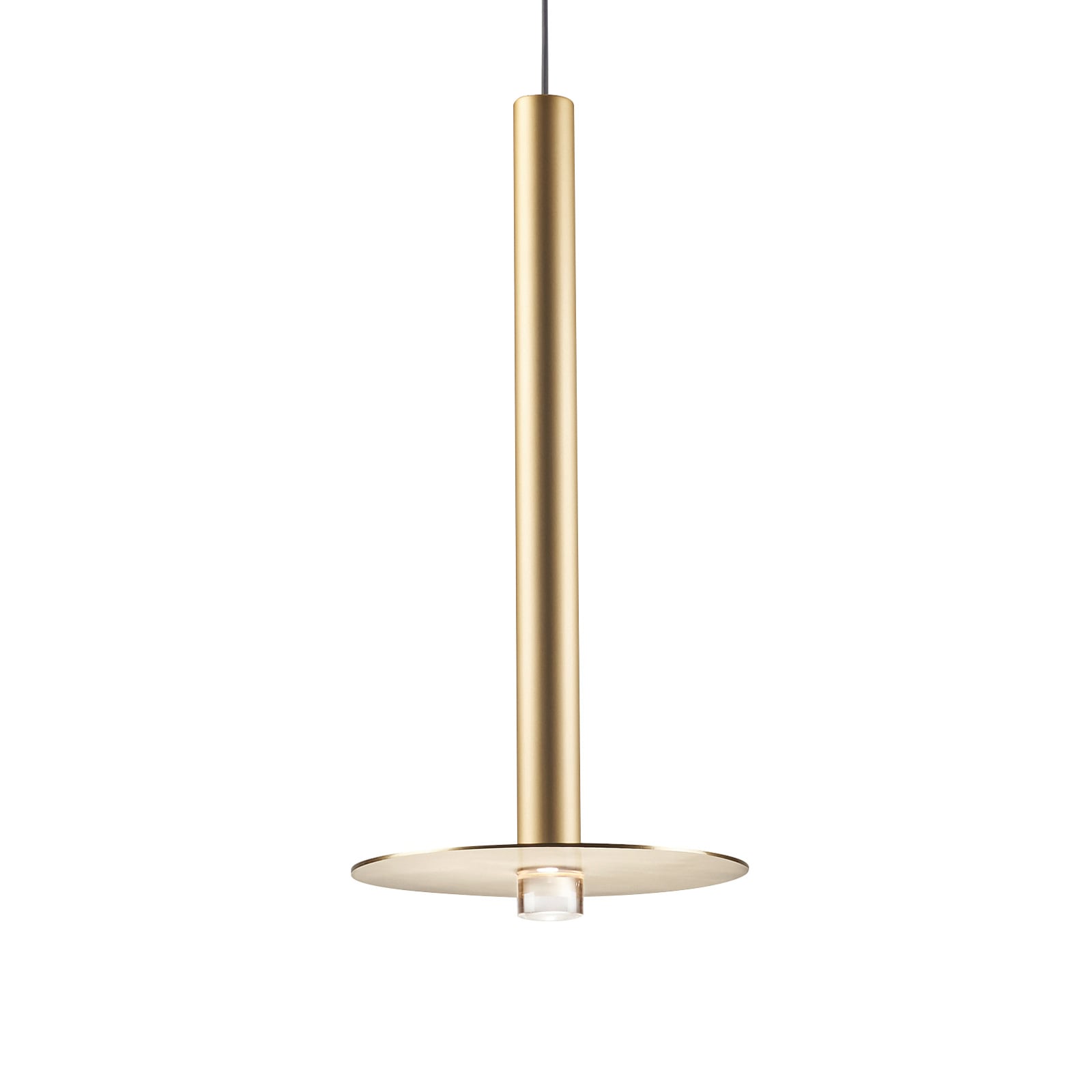 LED pendellampe Candle gull satinert forfra