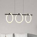 LED pendellampe Caranacoa 3-lys svart/hvit 78 cm forfra