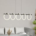 LED pendellampe Caranacoa 5-lys svart/hvit 117 cm 35W EGLO forfra